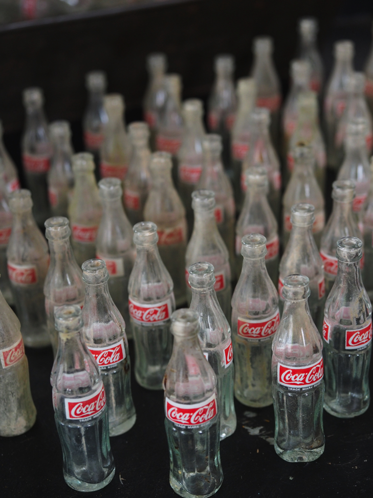 stock vintage bouteille en verre miniature coca cola